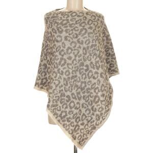 Nardi & Tagliaferri Mohair Wool-Blend Poncho Women’s OS Animal Print Neutral